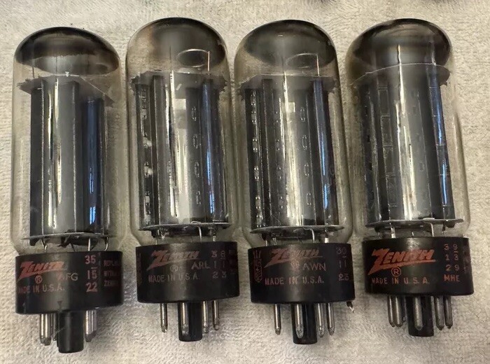 Match Quad Zenith 5u4 5U4GB Carbonized black plates Rectifiers