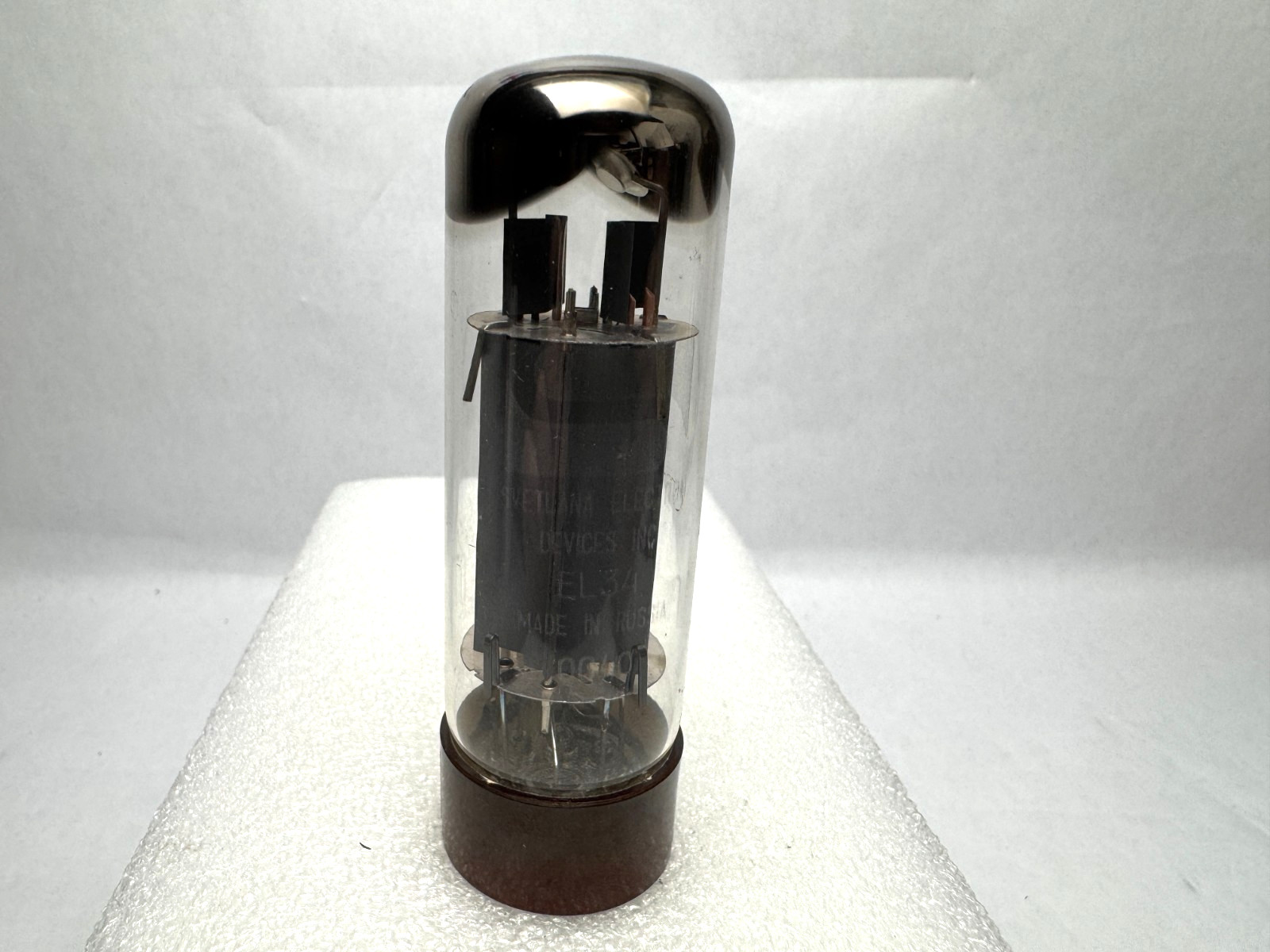 Sovtek (Ruby) 6CA7/EL34 Double Foil Getter. Dimple. Russia. 5,250 umhos
