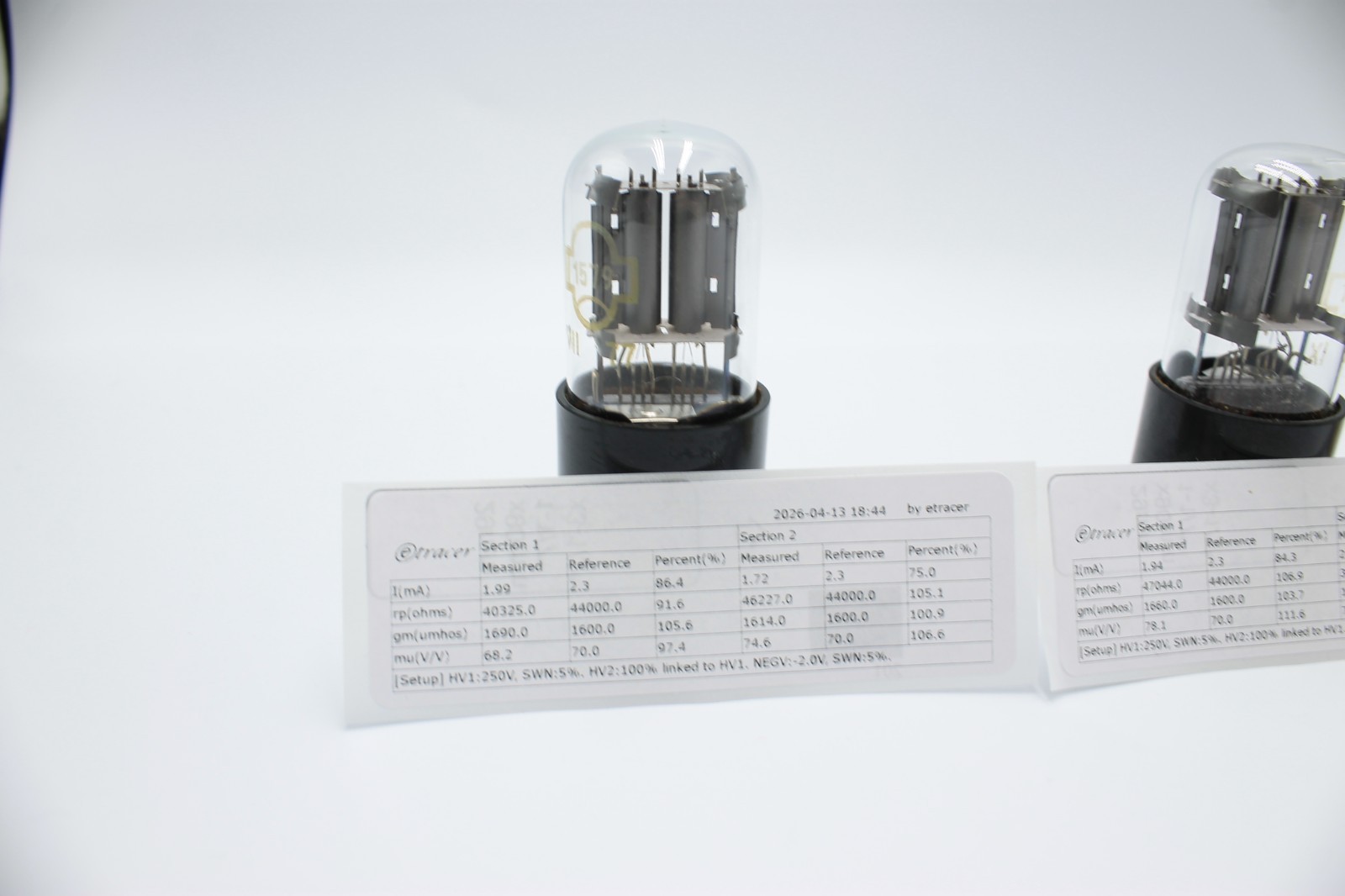3 PCS 1579 / 6SL7 / 6N9S / ECC35. Reflector. Silver anode. Etracer Tested.