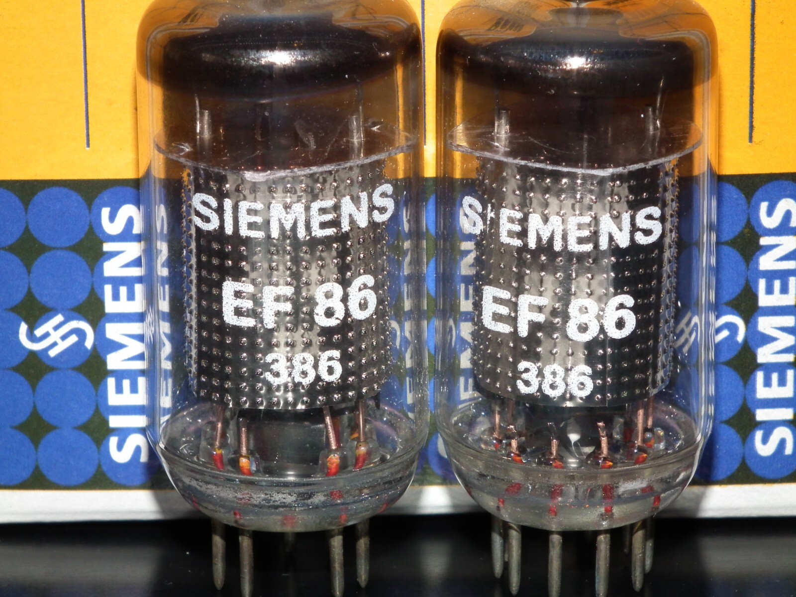 Platinum Matched Pair (2 pcs) EF86 Siemens NOS NIB 6267 Audio Pentodes Low Noise