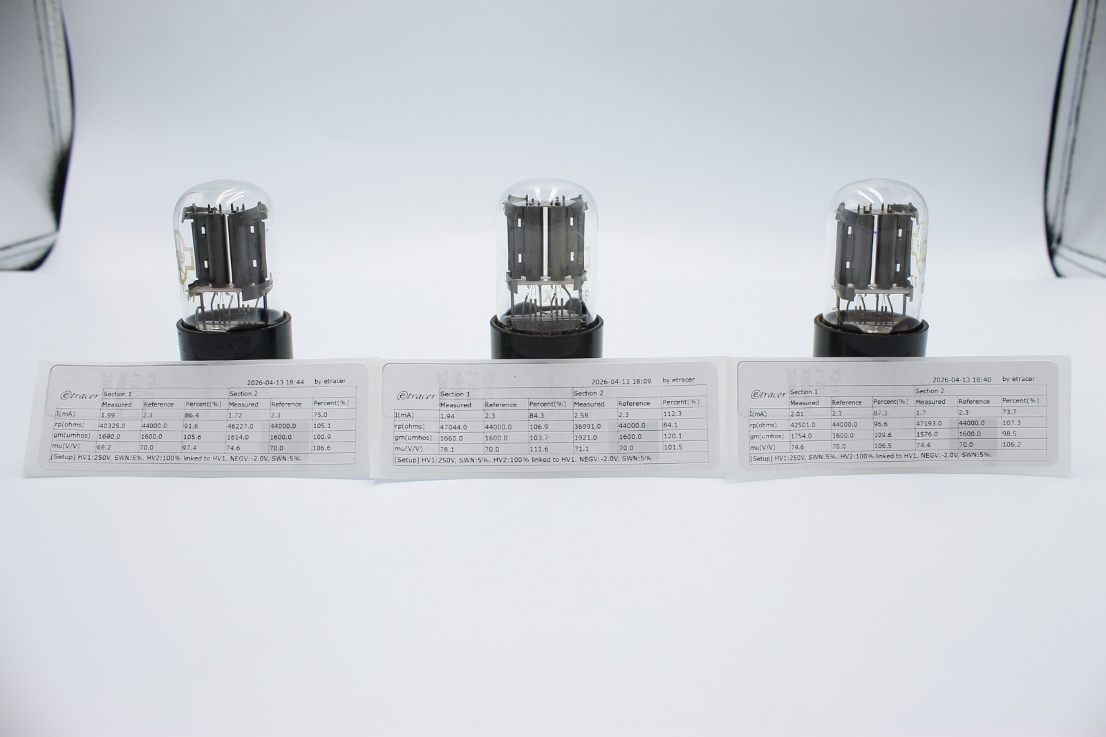 3 PCS 1579 / 6SL7 / 6N9S / ECC35. Reflector. Silver anode. Etracer Tested.