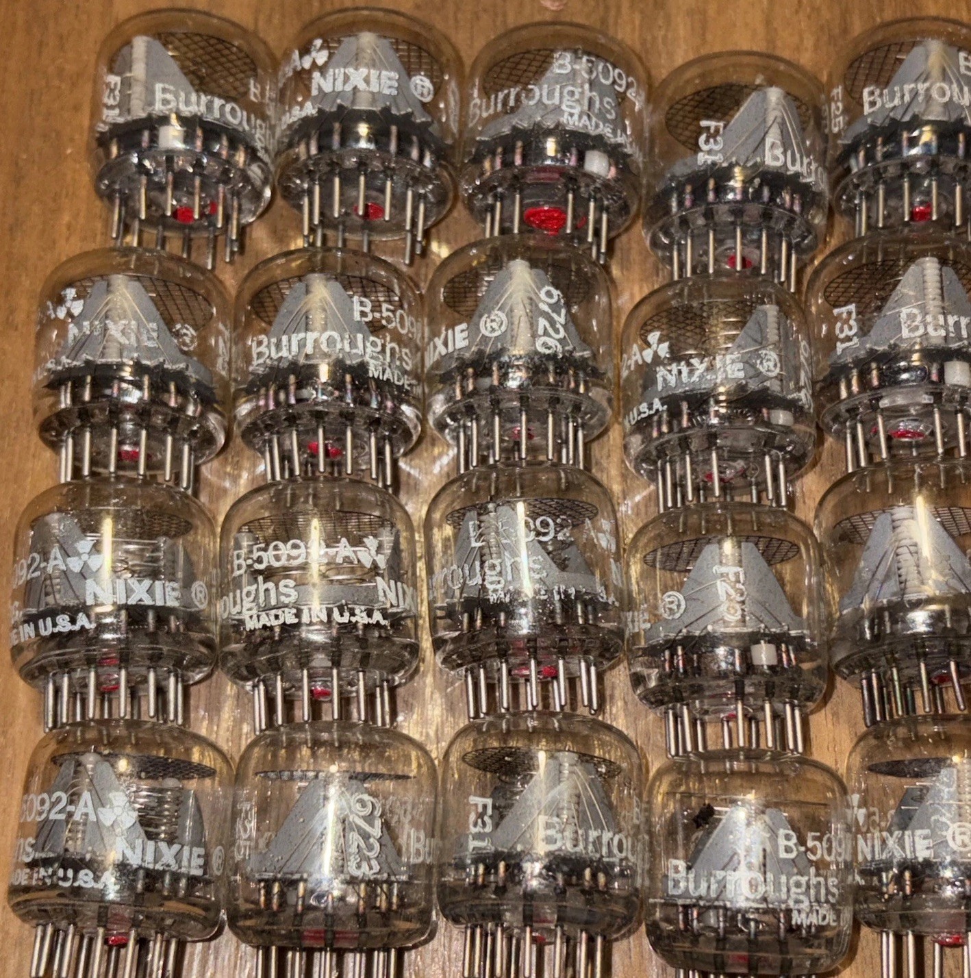 42 Burroughs Tubes 35 Nixie # B-5092-A & 7 BX-2004 Beam-X Switch Logic Counter