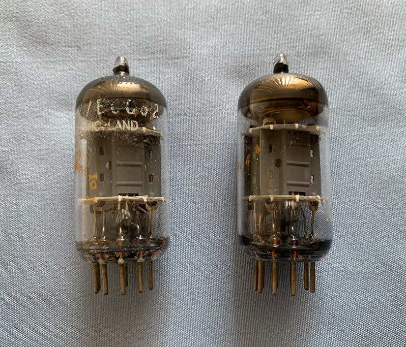 (2) Amperex 12AU7 ECC82 Vacuum Tubes. Made in Holland. Test strong.