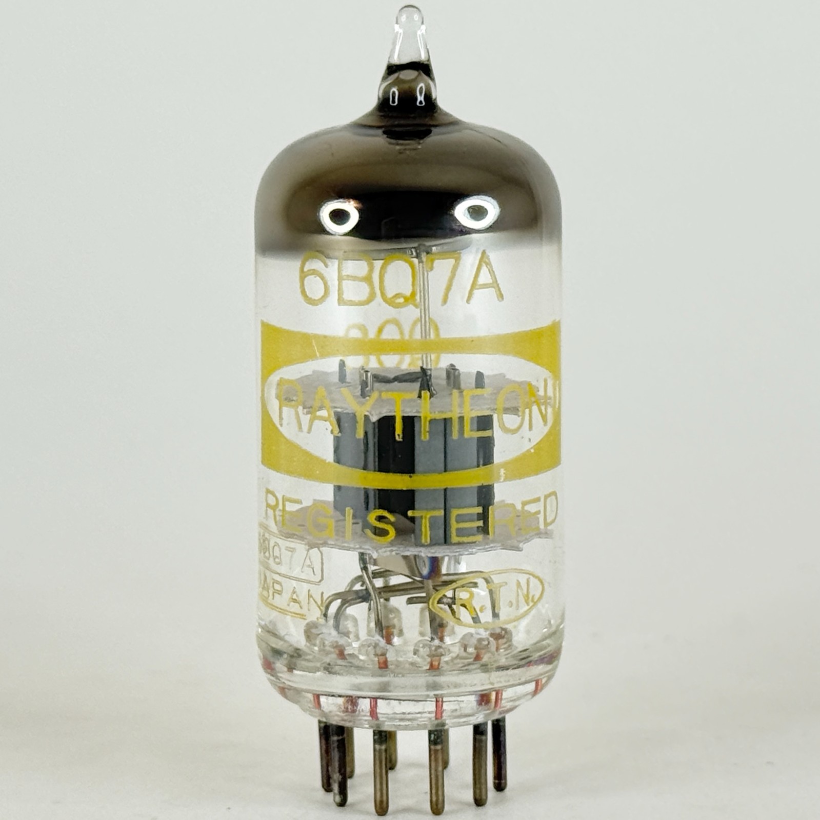 (1) Tested Raytheon 6BQ7A Tube with Box Japan Code Q08 6BQ7 A Twin Triode Tube