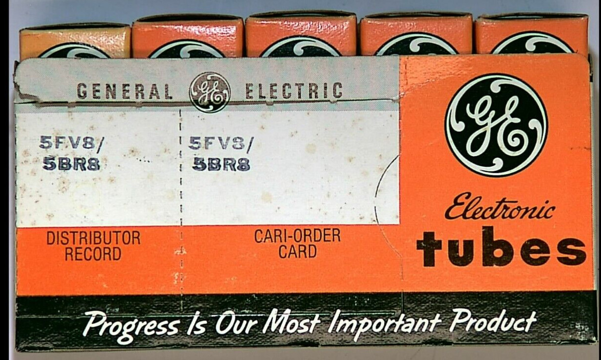 Lot of 5 – 5FV8 / 5BR8 TUBES GE – TESTED