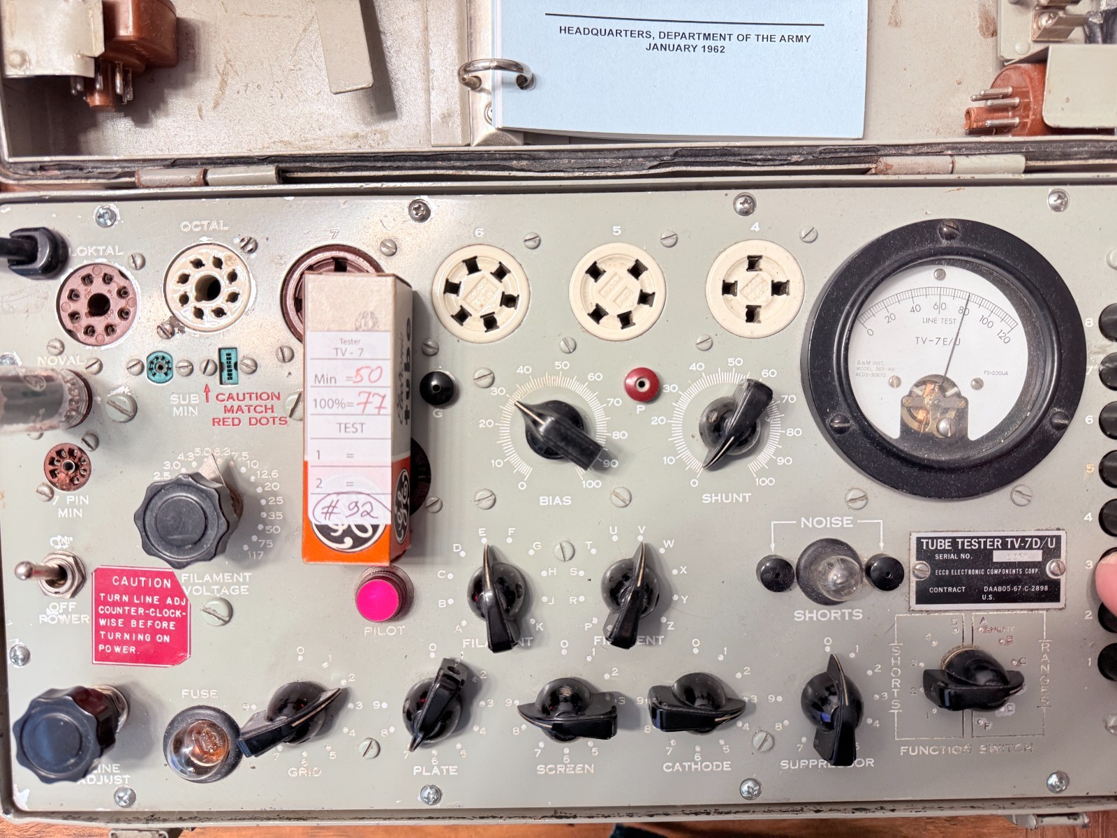 GE EL84 6BQ5 NOS NIB Tested Like NOS Tube