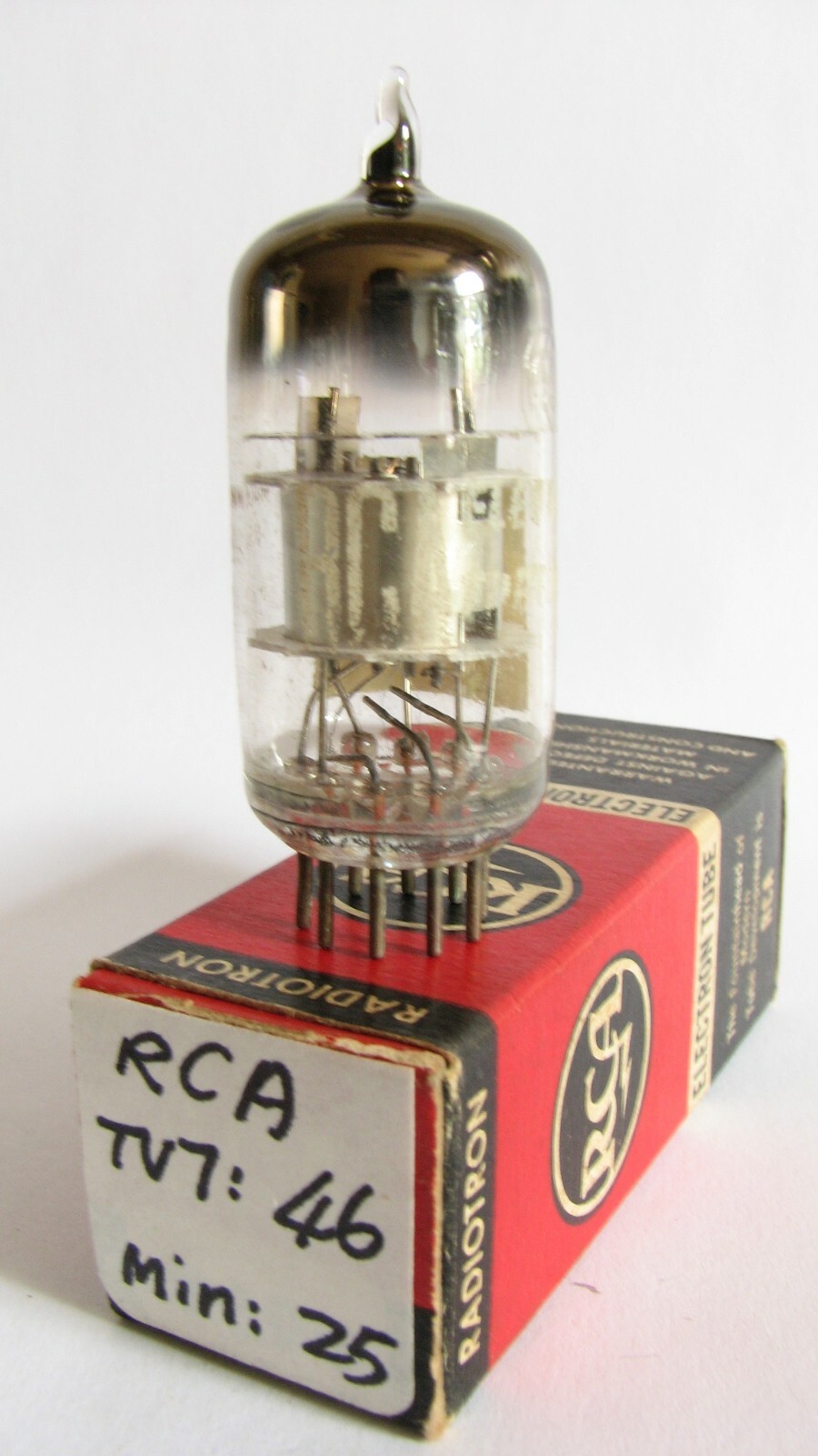 1950s RCA/Tektronix 5879 Tube for Gibson Les Paul-3 Mica,Top [ ] Getter,Silver P