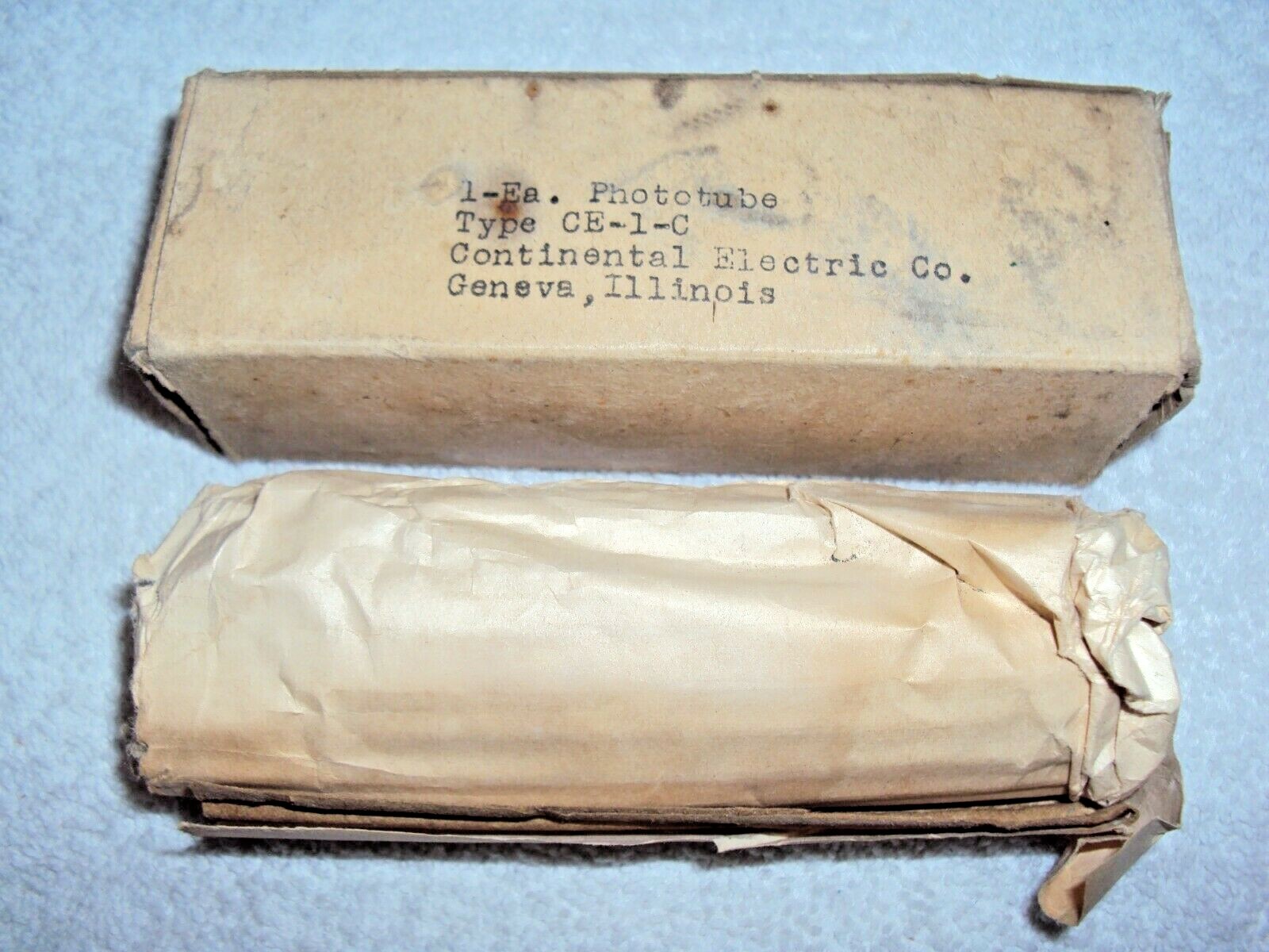 NOS Continental Electric Cetron Photo Cell Vacuum Tube CE-1-C
