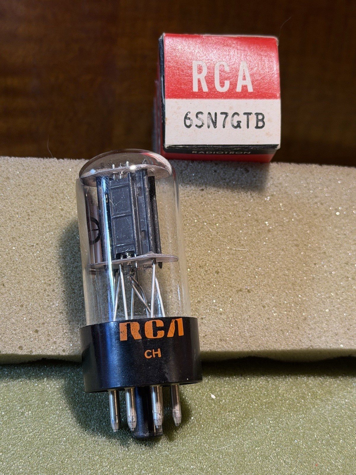 Strong Single RCA 6SN7 GTB TUBE CLEAR TOPPED TALL Boy Good Balance
