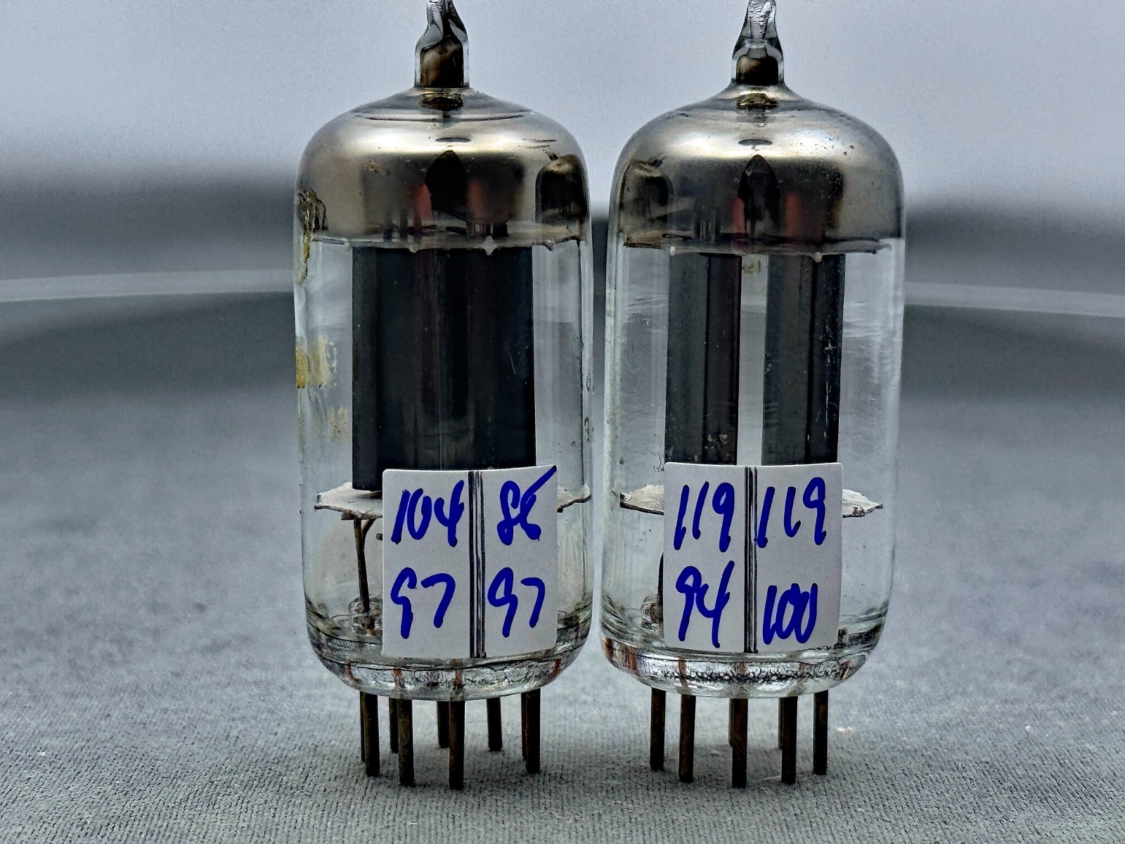 (2) NOS RCA 6211 Tubes *Smooth Black Plates Square Getters *Low Noise 12AU7*