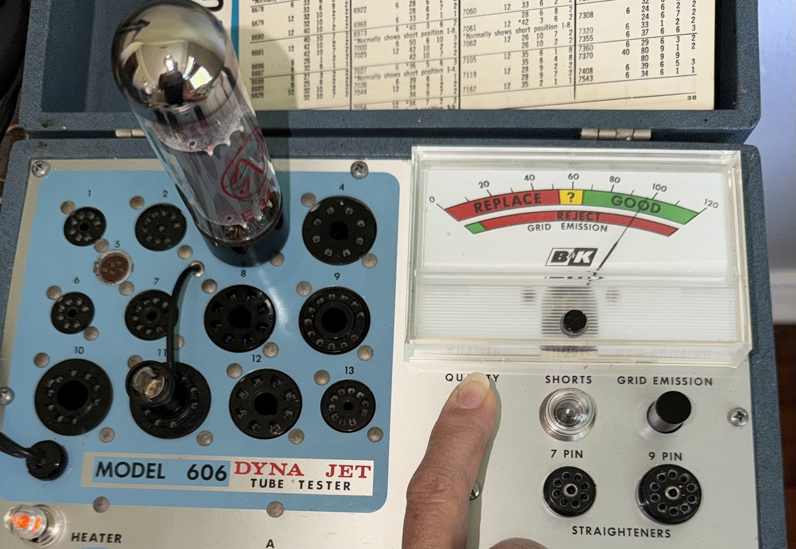 Pair JJ Electronic EL 34 / 6CA7 Power Tubes Tested B&K 700 for GM, 606 Emissions