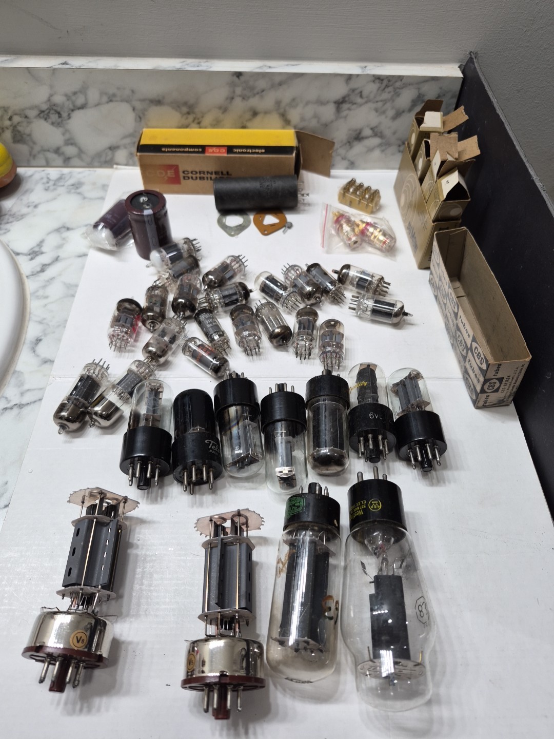 Electronic Vacuum Tube Untested Lot Of 30 Plus, PARTS only Untested Plus Extras