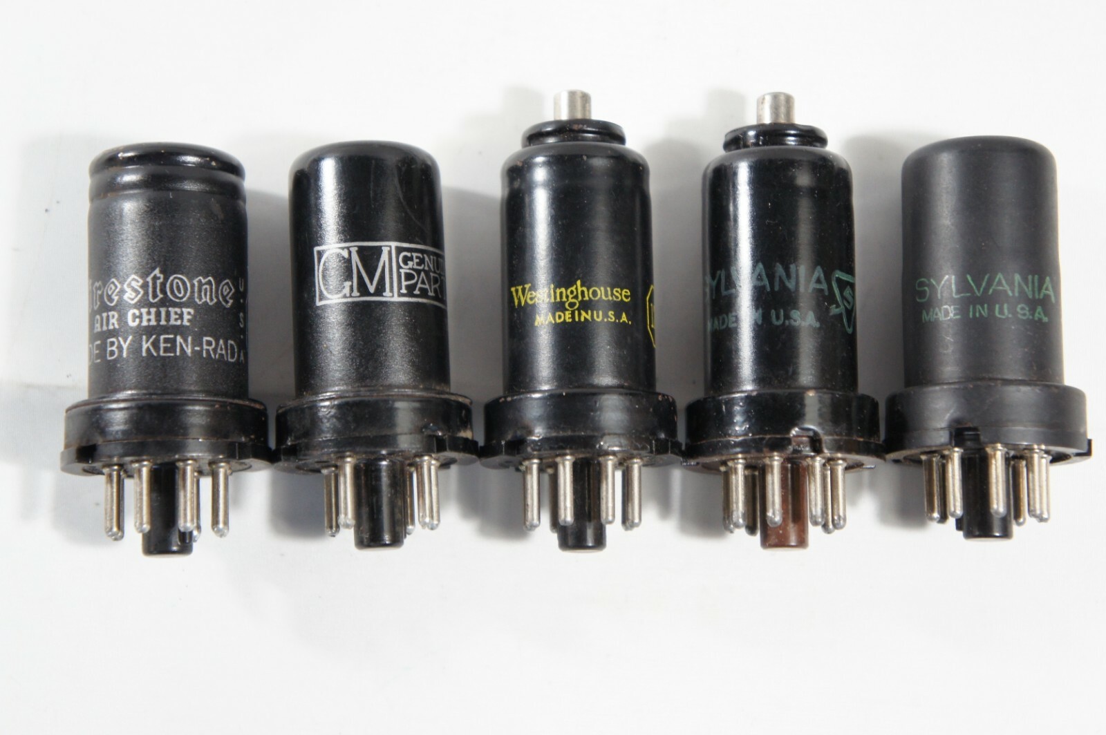 5 Pack Mix Electron Tube: 6SK7, 6SF5, 12K8, 12K8Y, 12SC7, GM, Sylvania, Ken-Rad