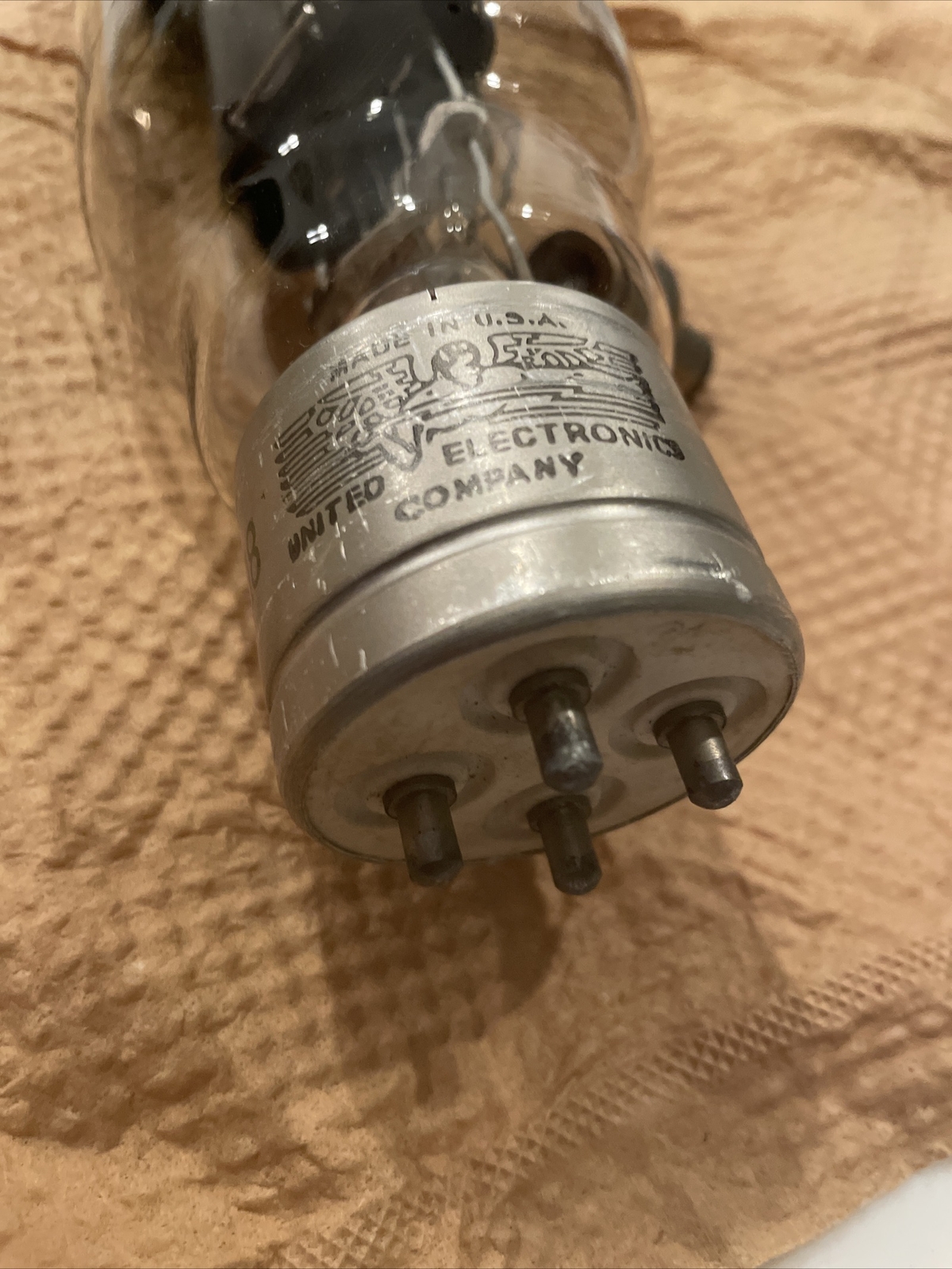 Rare EUC Vintage United Electronics HV-18 Air Cooled Transmitting Triode Valve