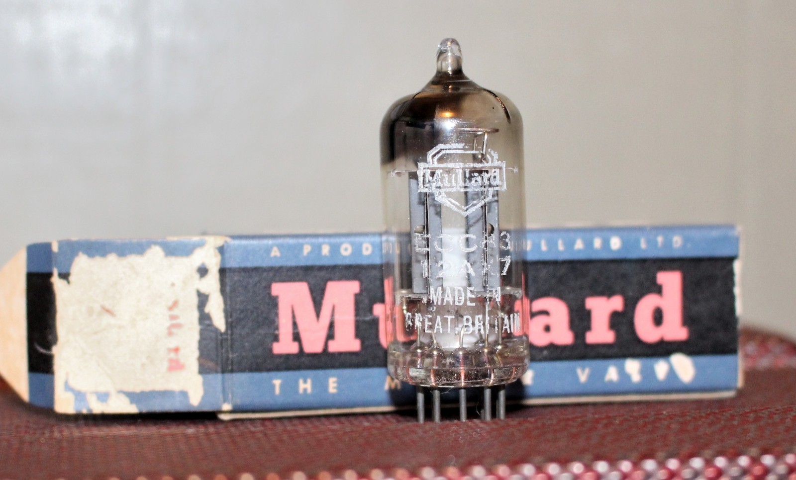 MULLARD ECC83 BLACKBURN 12AX7 MC1 LONG PLATE TIGHT BAL TEST NOS VINTAGE 1957