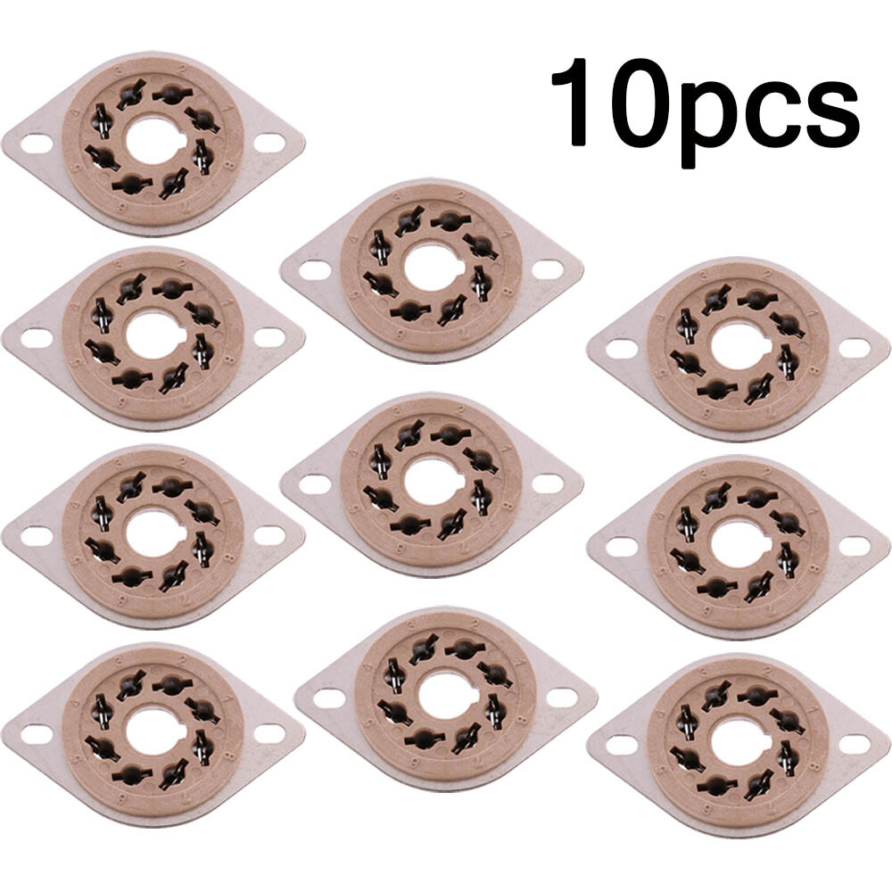 10Pcs 8Pin Octal Vacuum Tube Socket For EL34 6V6 KT88 6550 GZ34 Chassis mount