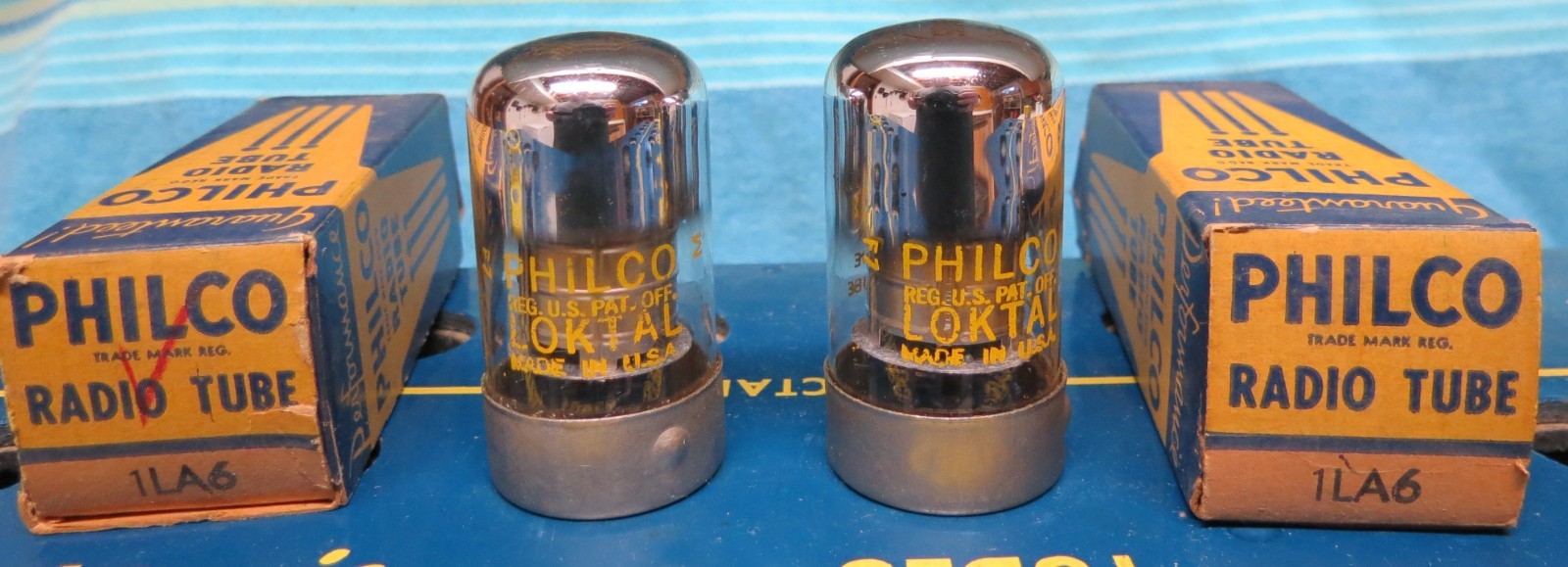 2X New in Box Vintage 1LA6 Tube Philco Loktal Transoceanic Radio Tested NOS