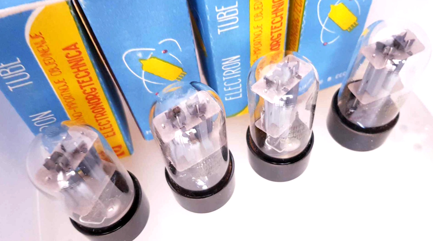 4 x 6N8S MATCHED QUAD 1986y Double Triode Tubes 6SN7, 1578, ECC32 NEW BOX