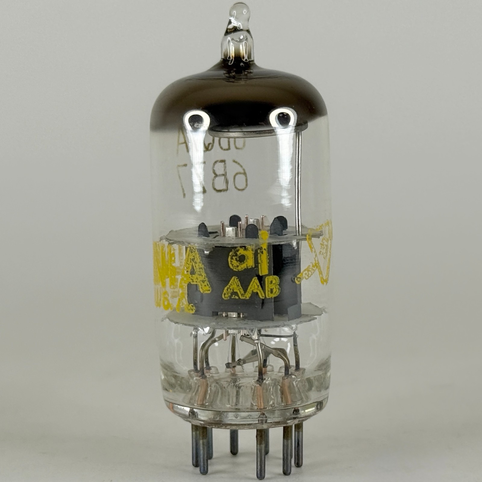 (1) Tested 1966 Sylvania 6BQ7A 6BZ7 Tube with Box Code aj AAB 6BQ7 A Twin Triode
