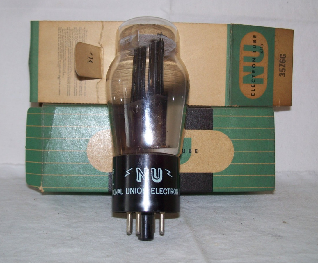 NOS National Union NU 35Z6G tube in original box,35Z6,radio,rectifier