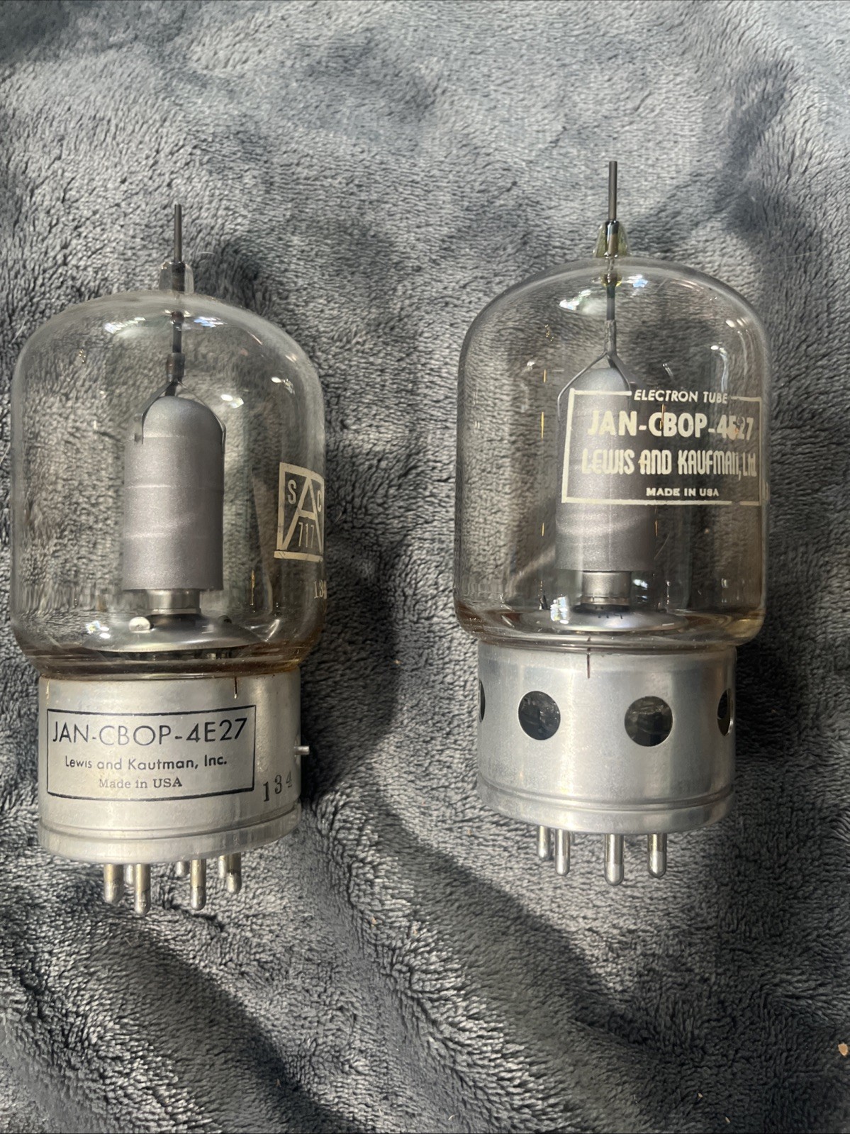 NOS PAIR JAN-CBOP 4E27 VACUUM TUBE GUITAR AMP RADIO AUDIO PREAMP PART