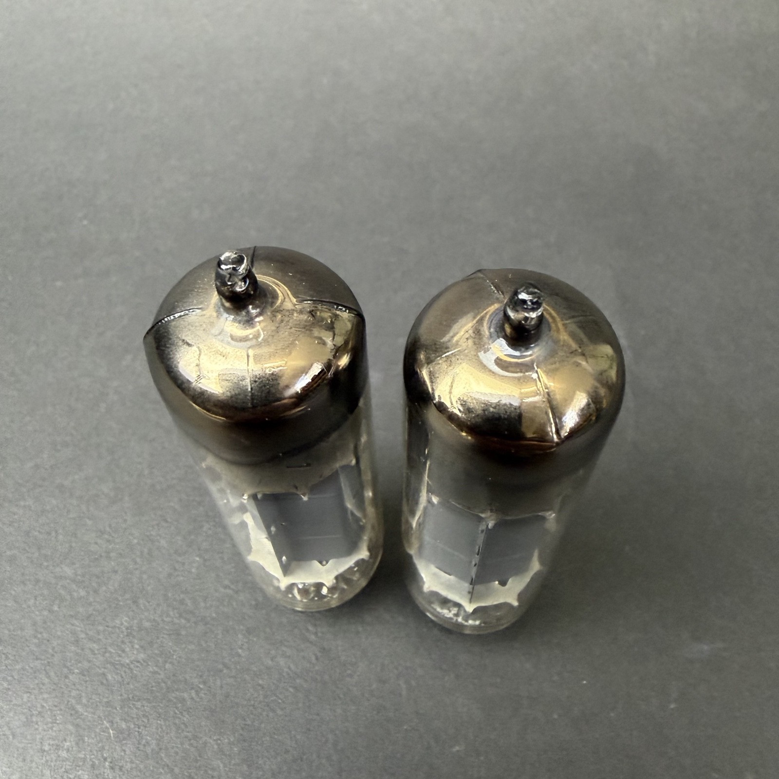 EL84 6BQ5 Philips Miniwatt Pair Gray Plate D Getters TV7 Test NOS E84-12-13