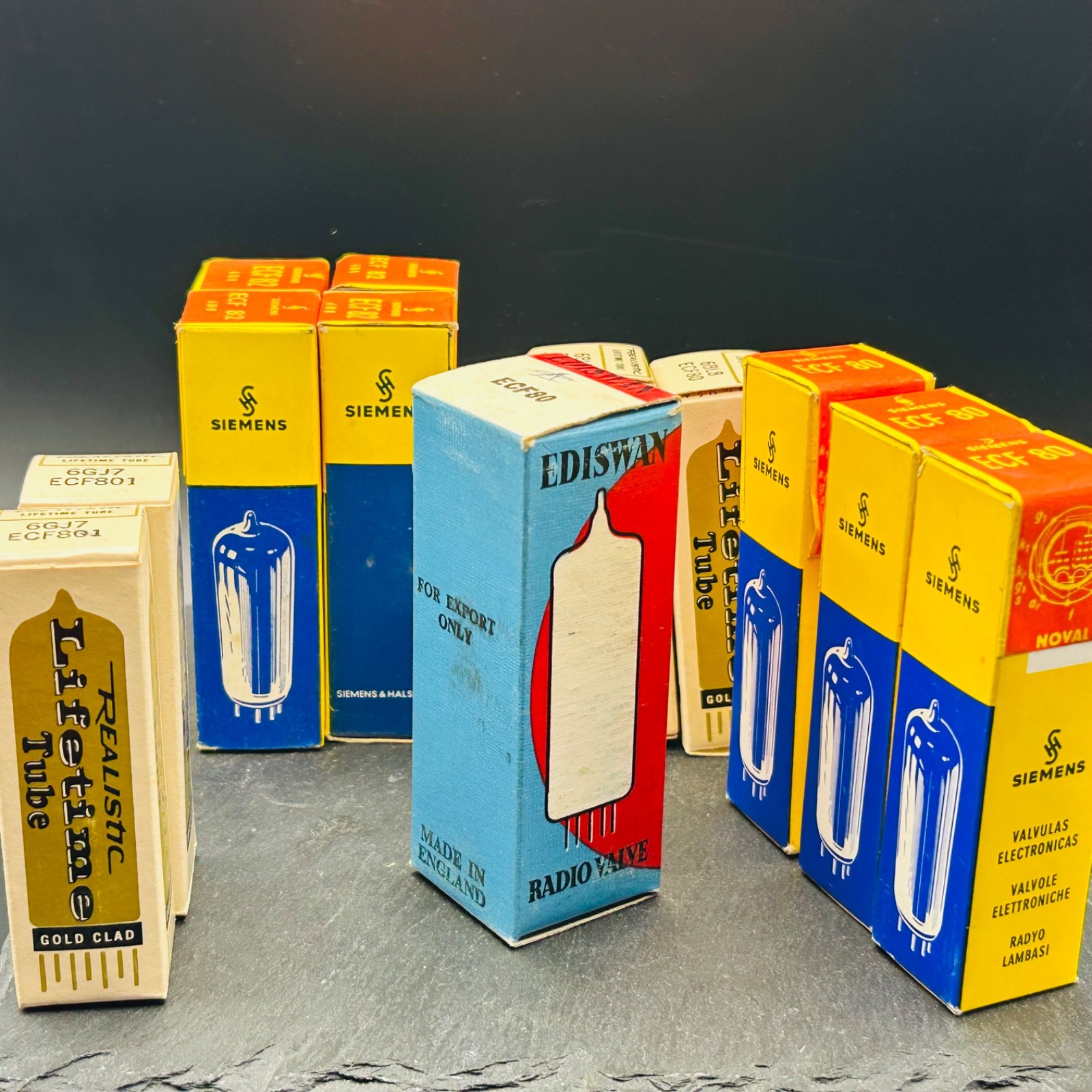NOS ECF80 ECF82 ECF801 Tube Lot 12x Siemens Ediswan Realistic 6BL8 6U8