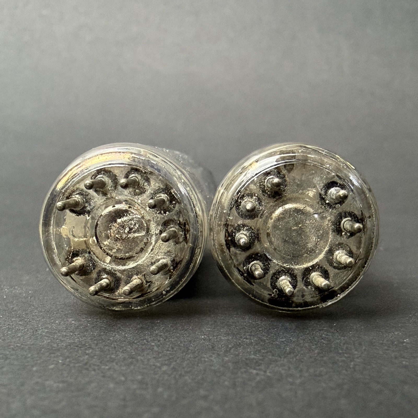 EL84 6BQ5 Philips Miniwatt Pair Gray Plate D Getters TV7 Test NOS E84-12-13