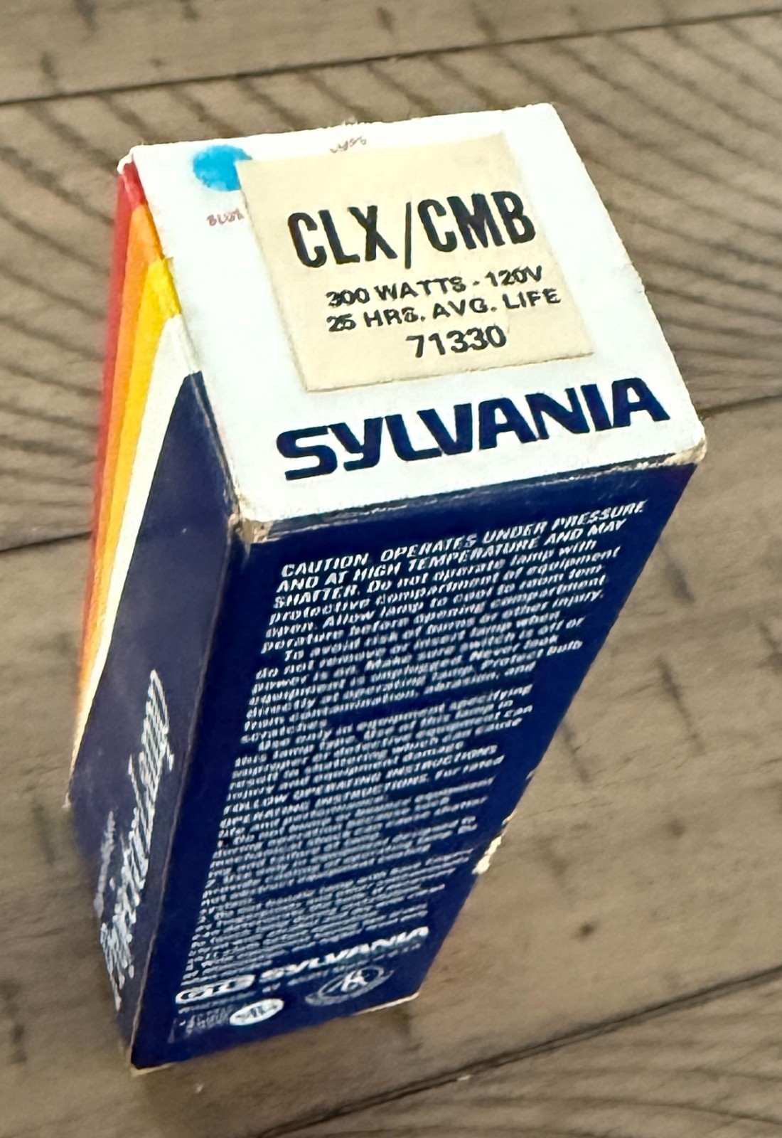 Sylvania CLX/CMB Projection Lamp Bulb 120V 300W New Old Stock