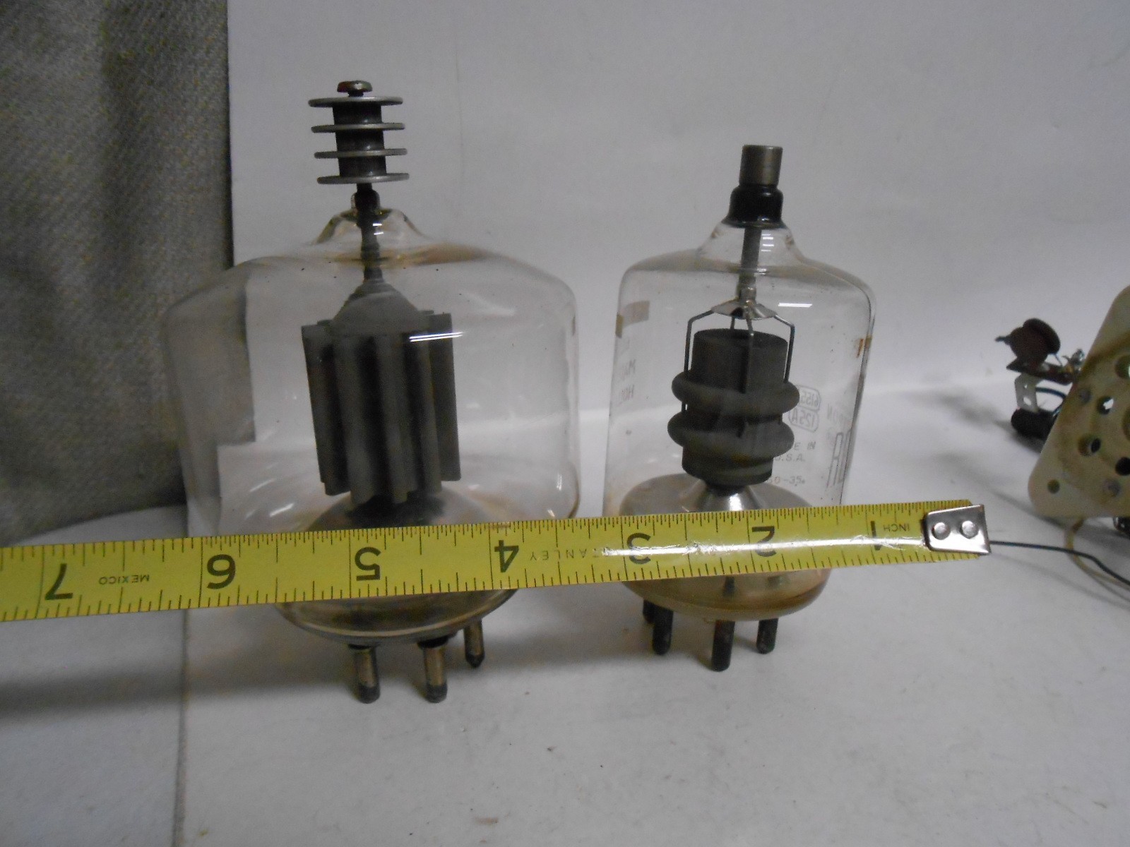 Eimac 3-400Z Transmitting Tube & RCA 6155/4 with sockets Vintage armature Radio
