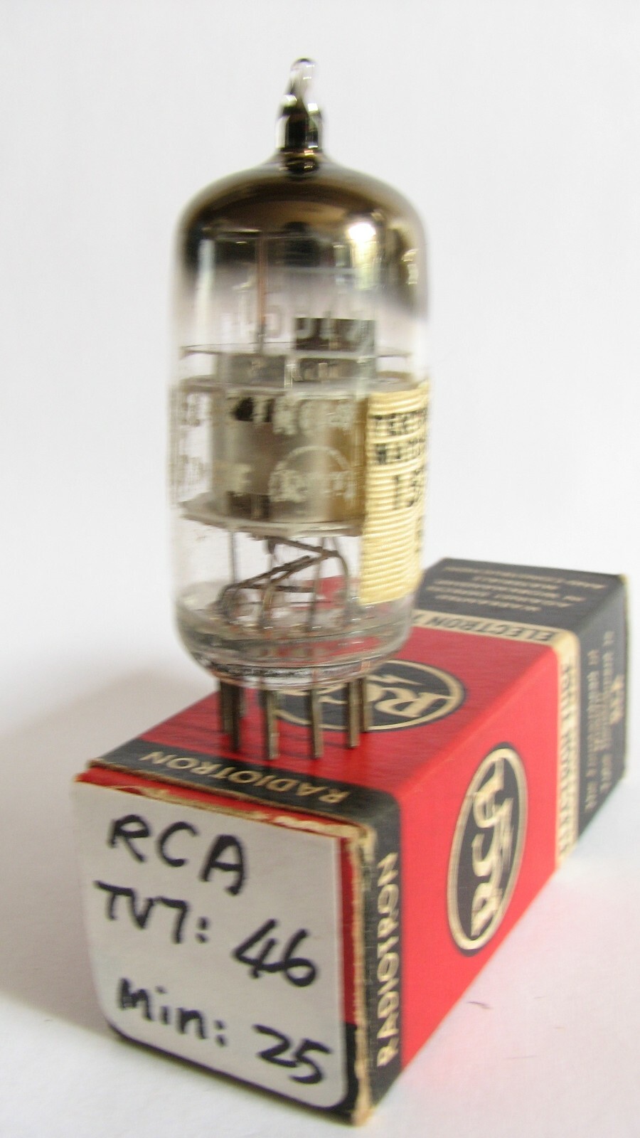 1950s RCA/Tektronix 5879 Tube for Gibson Les Paul-3 Mica,Top [ ] Getter,Silver P