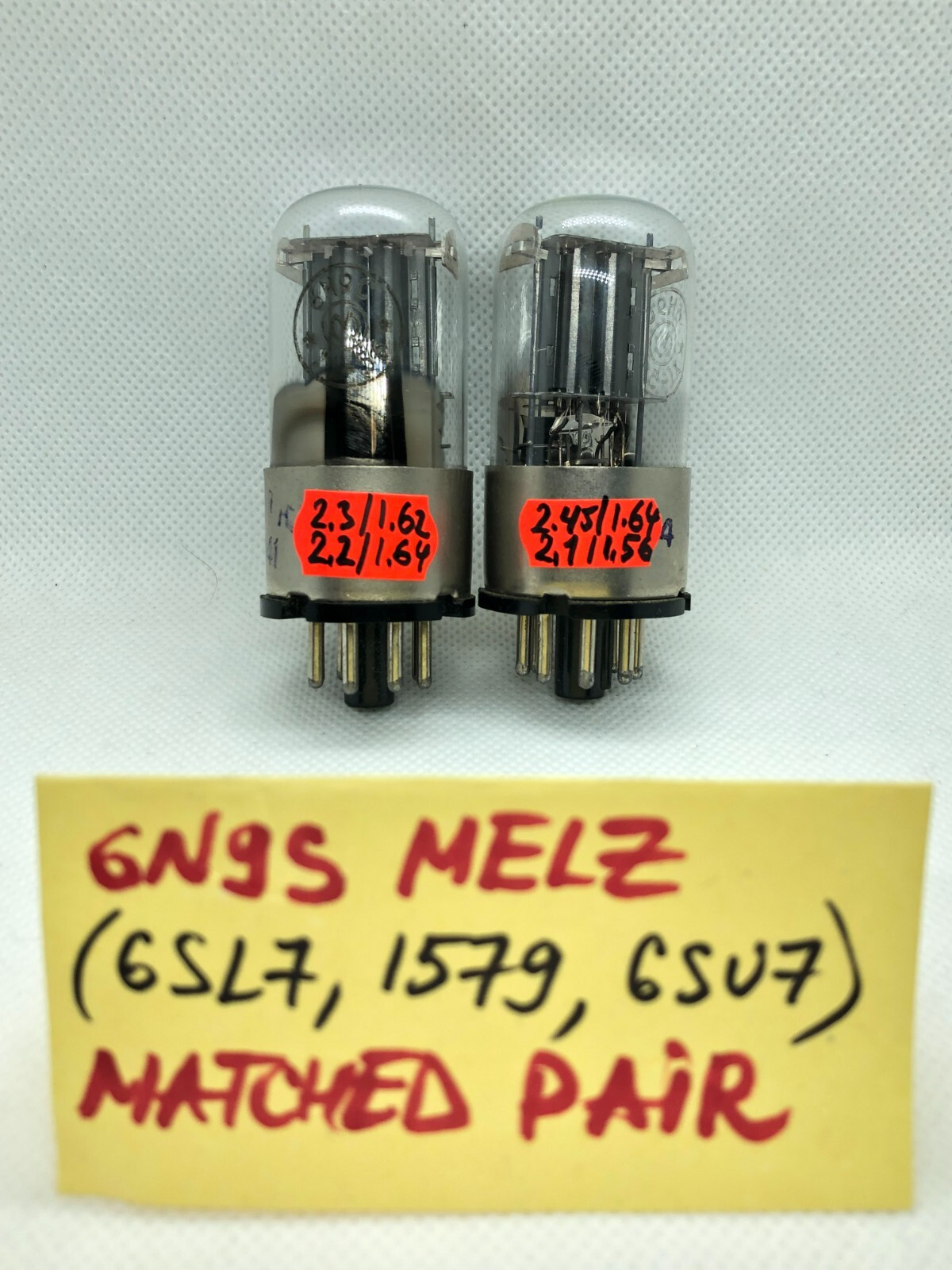 2x NEW MELZ 6N9S (6SL7 6SU7 ~1579) Double Triode, METAL BASE Matched Pair #4