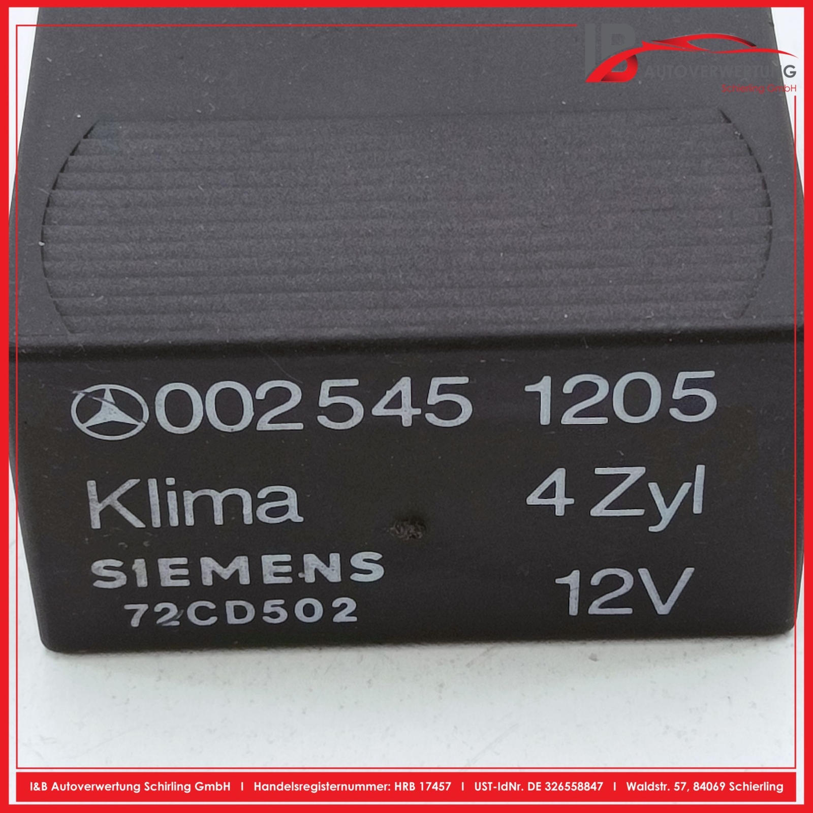 MERCEDES BENZ W124 W201 RELAY AIR CONDITIONING 0025451205 SIEMENS