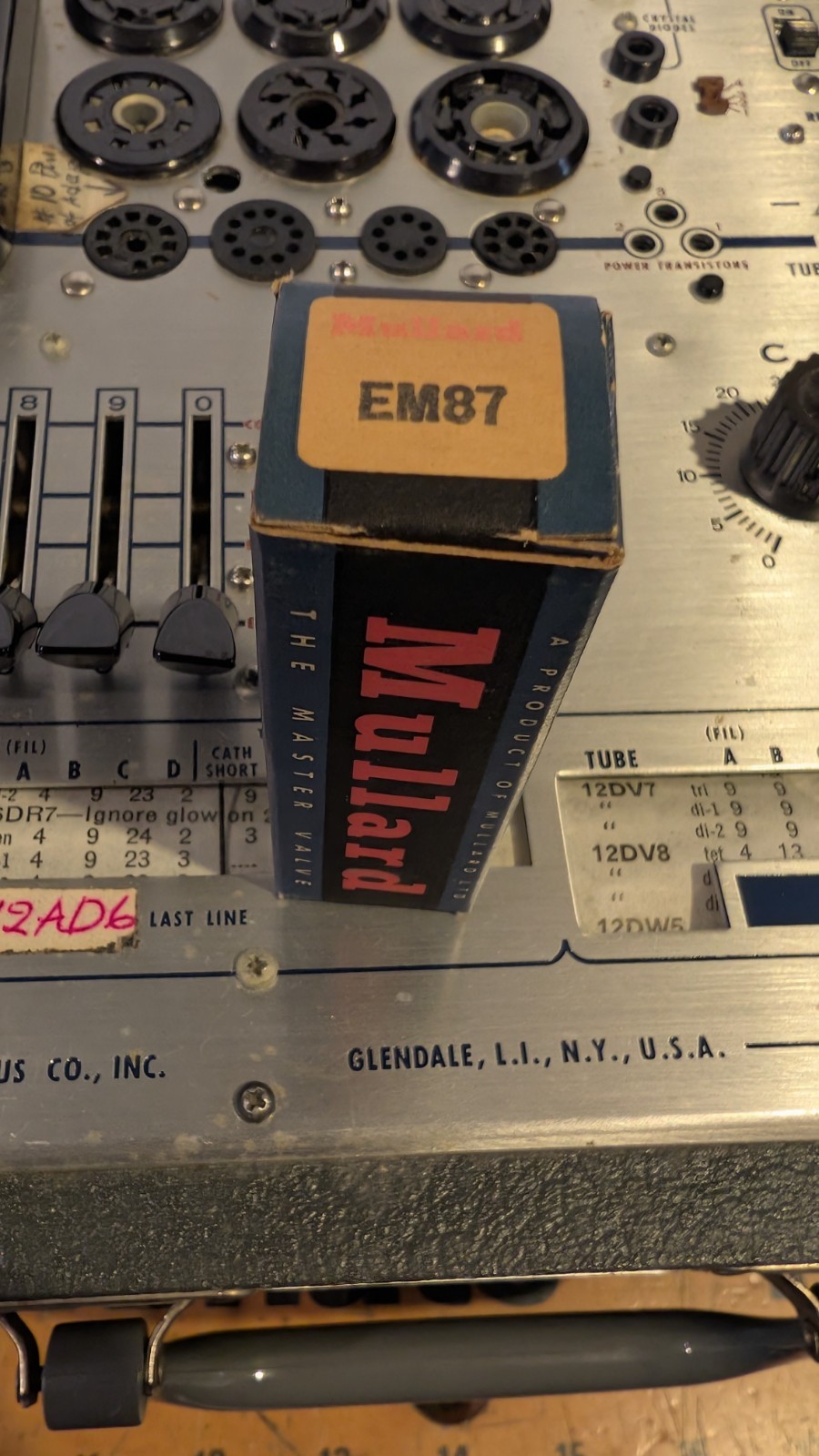 Mullard EM87 Magic Eye Vacuum Tube tested good NOS Great Britain