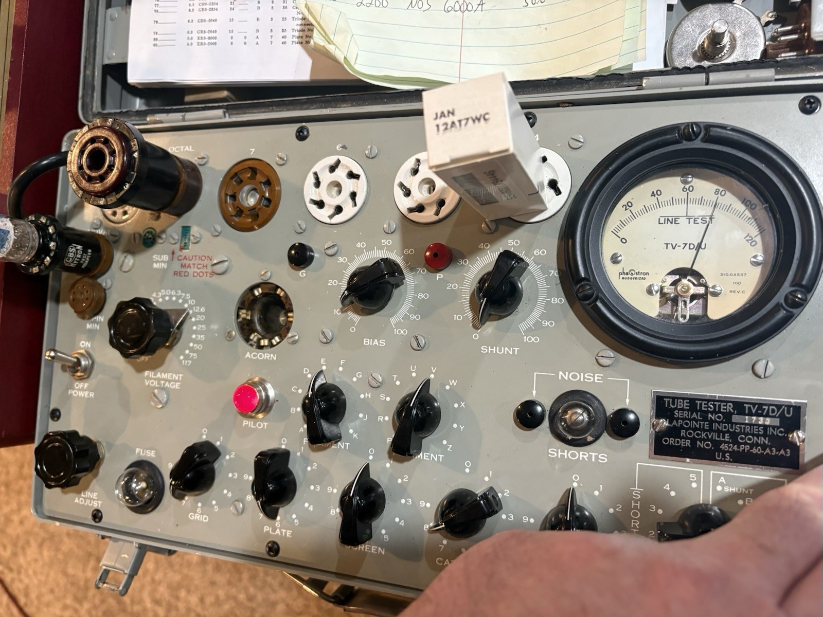 1988 Phillips ECG 12AT7 WC ECC81 Grey Plate Halo Get Tube TV7&Maxi Test NOS NIB