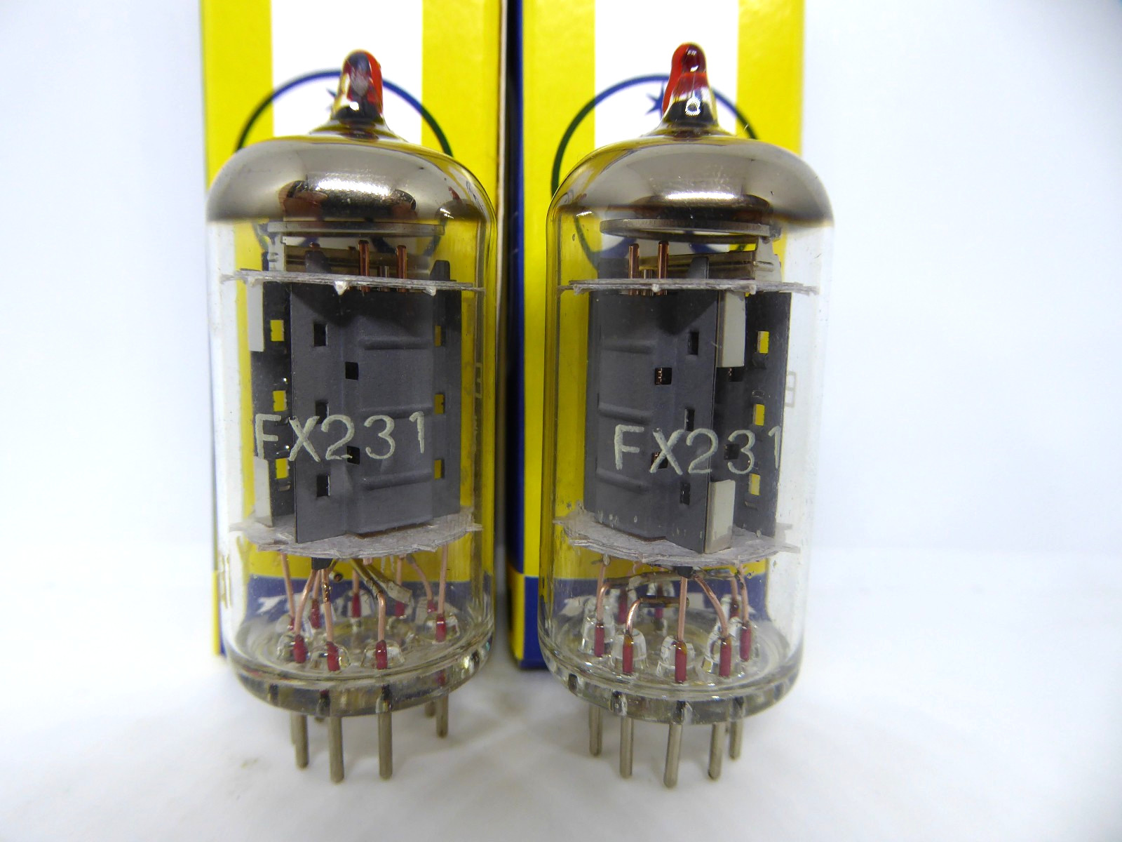 2x (PAIR!) TESLA ECC802S (12AU7WA E82CC B329) lk. Telefunken 100%, 1974, NOS 16