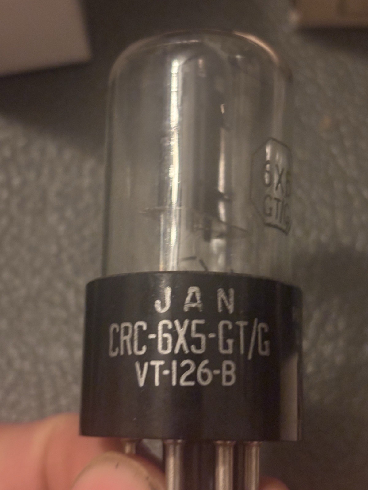 4 1945 NIB NOS JAN CNU/CRC-6X5GT/VT-126-B Military (2 National Union 2 RCA)Tubes
