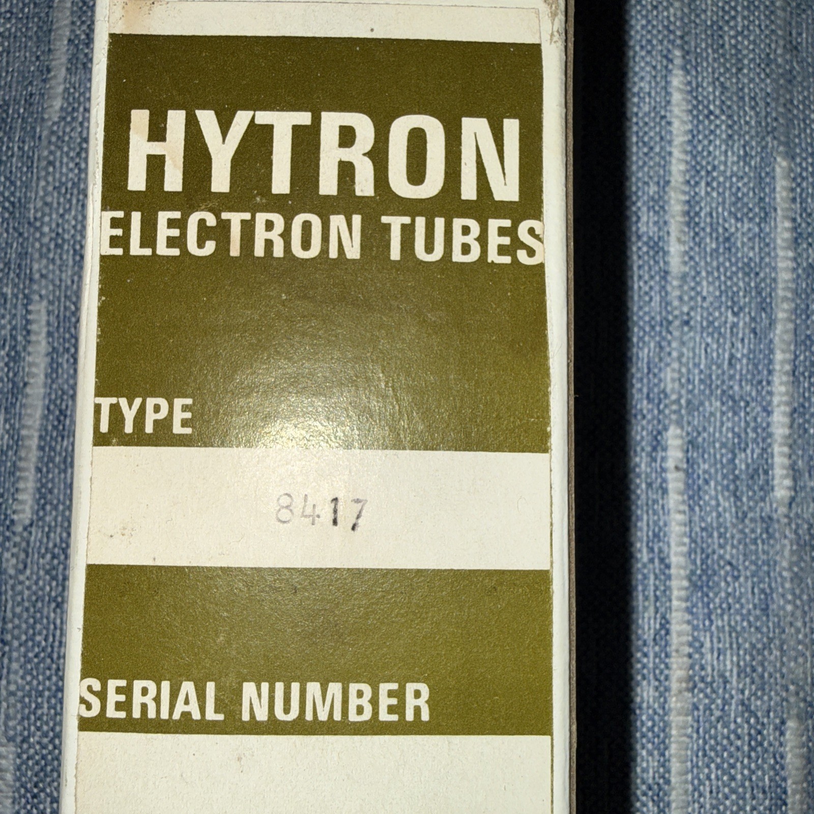 Hytron Electron Tube 8417 Radio Tube Untested in original box