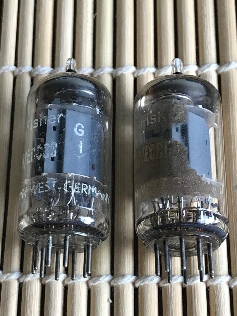 PAIR MATCHED TELEFUNKEN /THE FISHER ECC83 12AX7 TUBES TESTED NOS