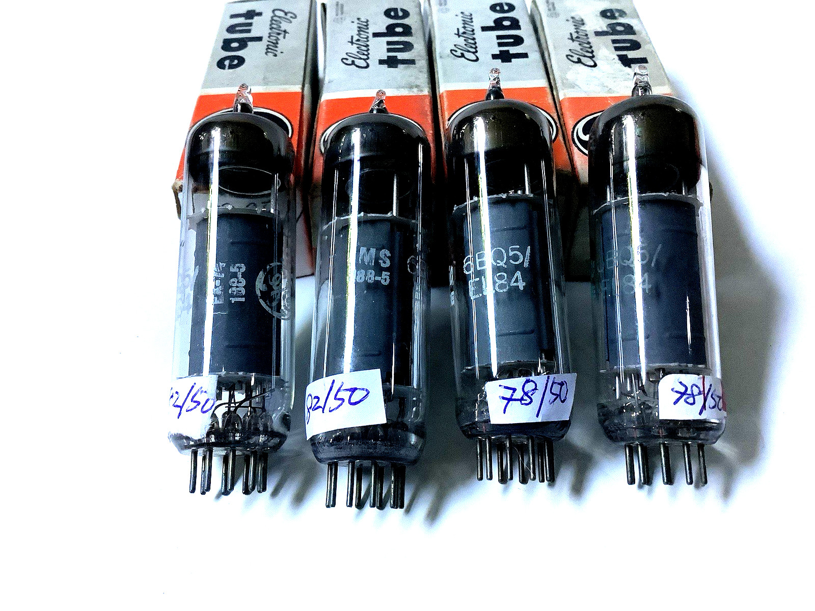 (4) GE EL84 6BQ5 Vacuum Tubes For Audio HI-FI AMP Valves