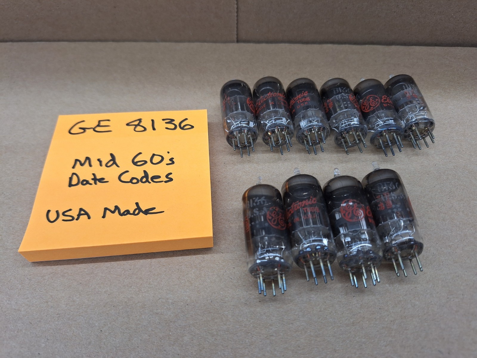 10x General Electric 8136 Vacuum Tube