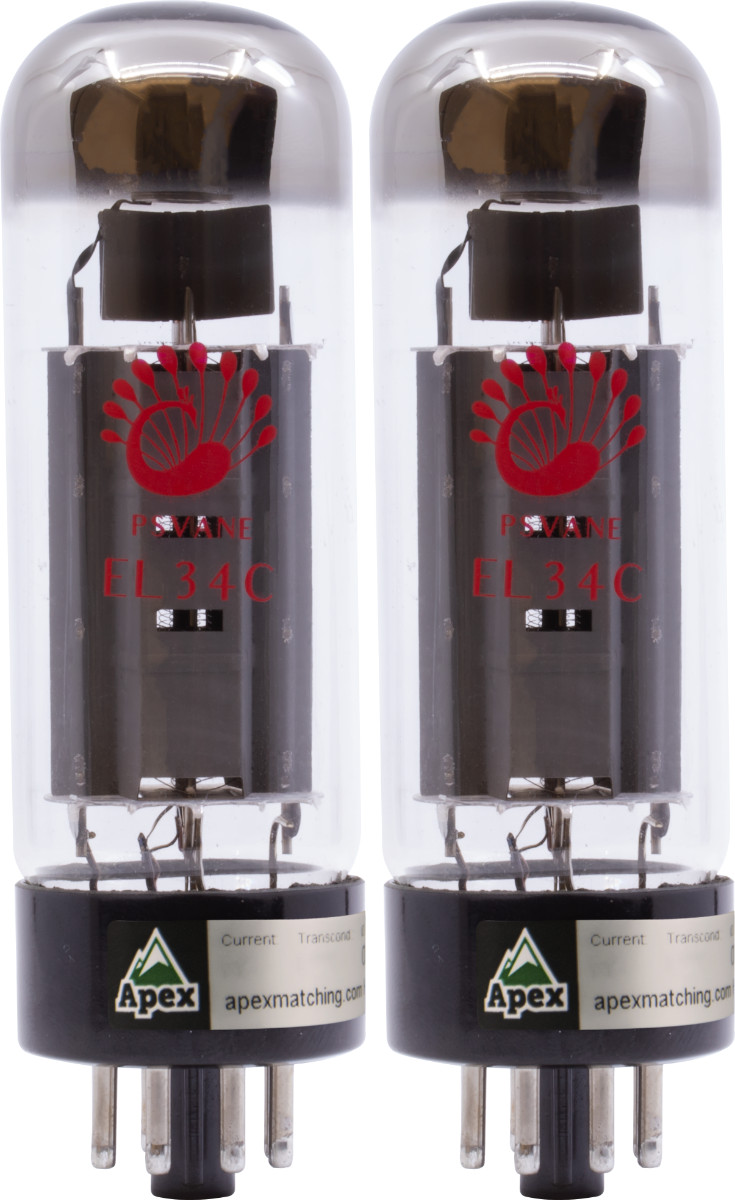 EL34C, Classic Series, Psvane Vacuum Tube, Apex Matched Pair, Power