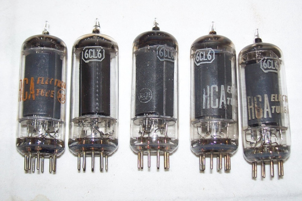 Lot of (20) RCA 6CL6 tubes,radio,amp,pentode,6197,black plate
