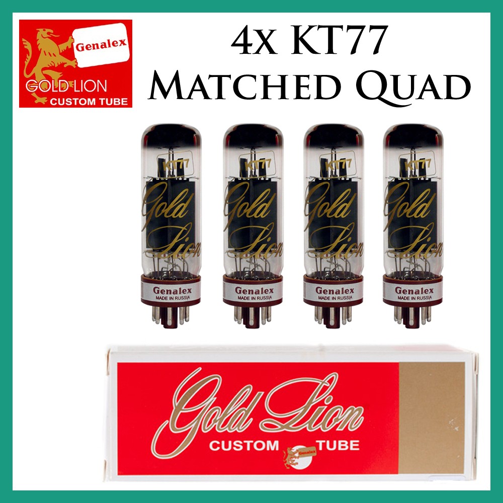 Lot Of 4x Genalex Gold Lion KT77 Matched Quad / Quartet / Four