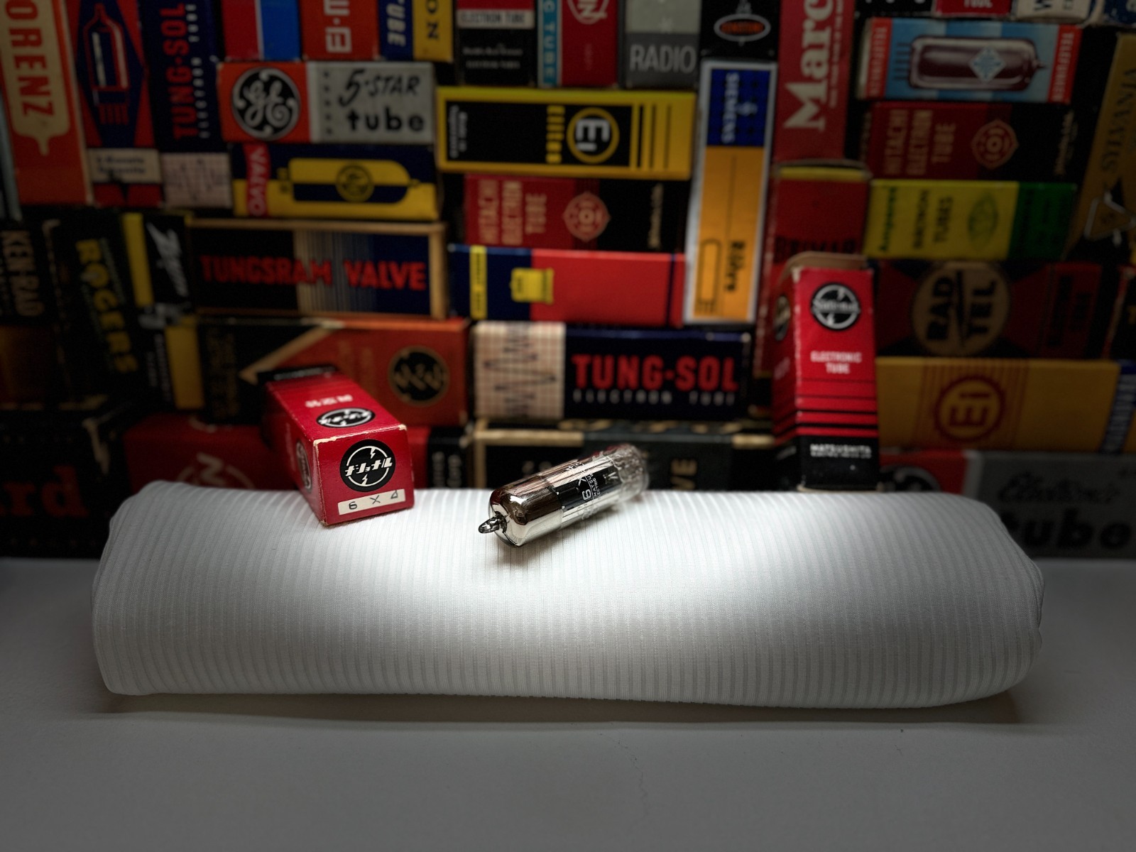 1x VintageNOS Matsu/Mullard 6X4 RectifierTube /Rare TopD 1950s Panasonic /OE Box