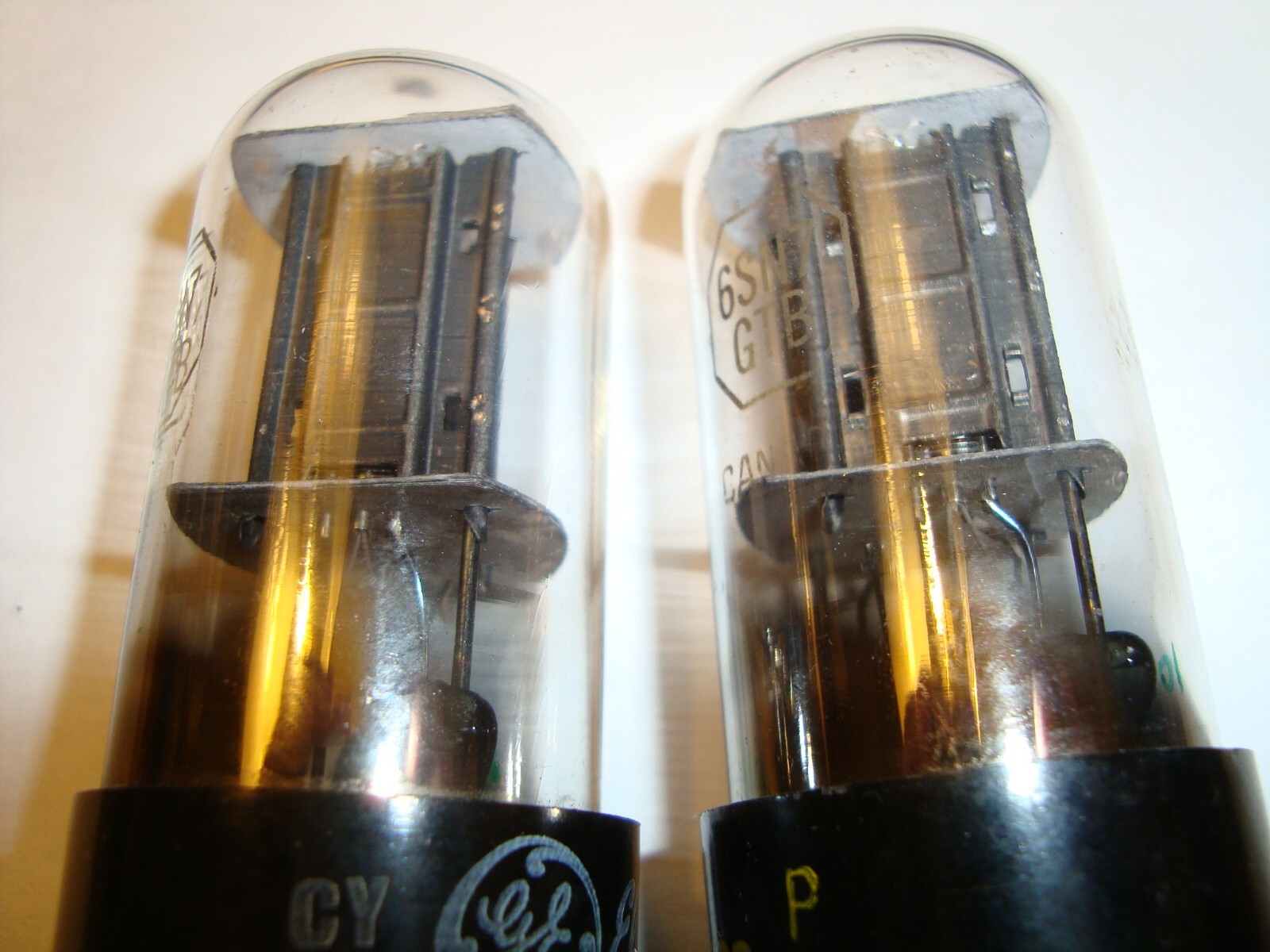 One Matched Pair 6SN7GTB Tubes, RCA-Radiotron Made For GE & Westinghouse