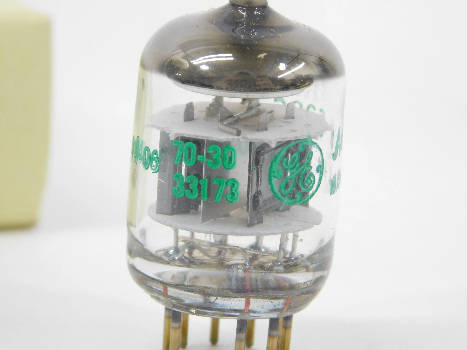GE 6386 Vintage NOS Black Plate Disc Getter Audio Tube (several available)