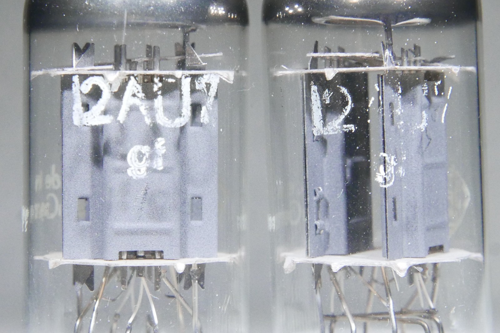 Matched Pair Telefunken ECC82/12AU7 Long Ribbed Plate Diamond Bottom Strong 1956