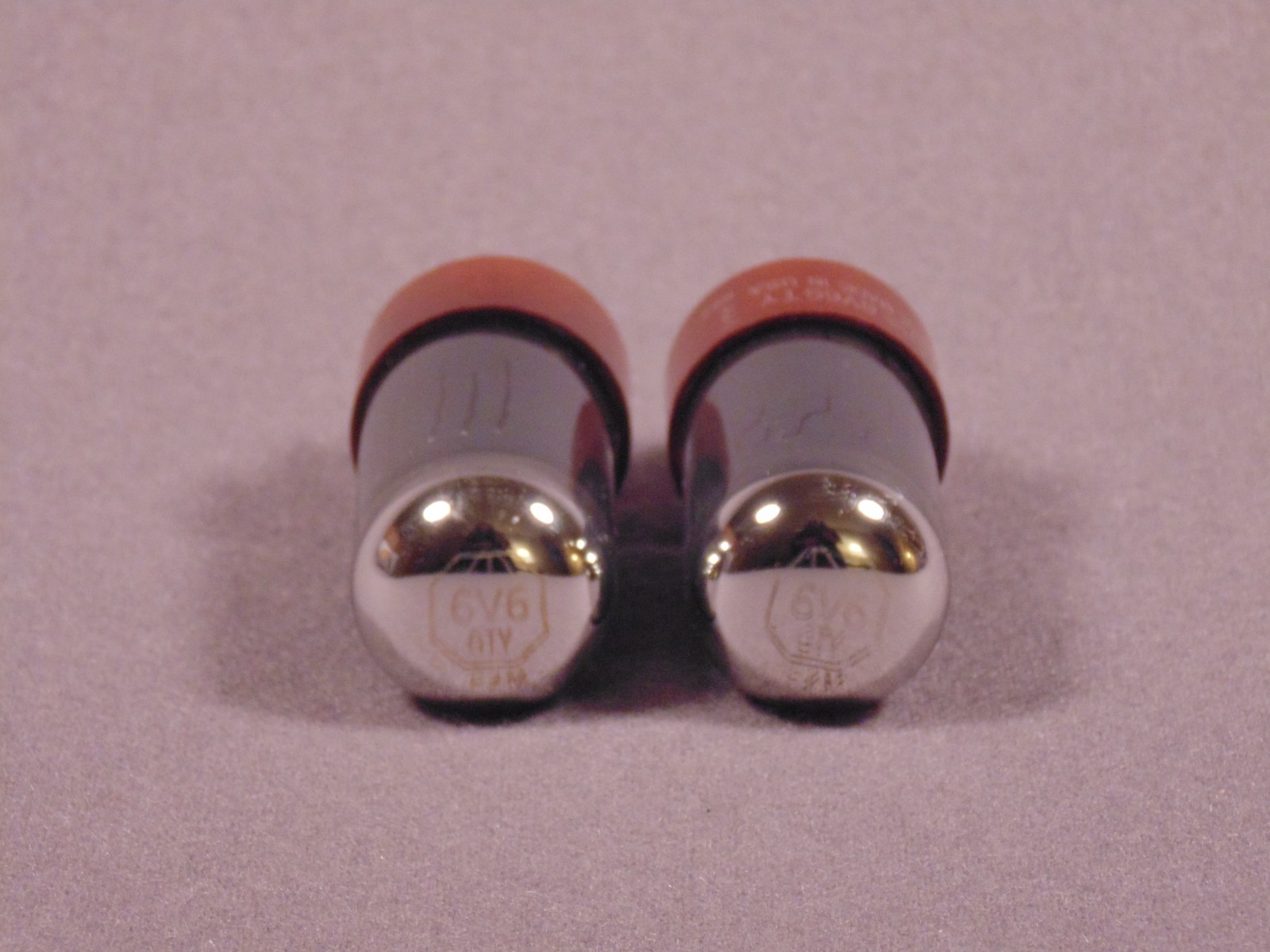 2 6V6GT Y SYLVANIA Brown Base HiFi & Guitar Amp Vacuum Tubes Code 734 MBE Strong