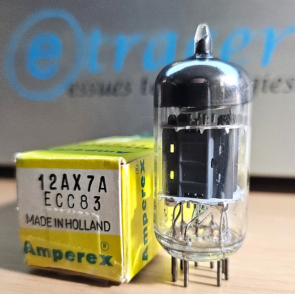 AMPEREX BUGLE BOY 12AX7 ECC83 VINTAGE AUDIO TUBE HOLLAND NOS NIB (#45) *eTRACER*